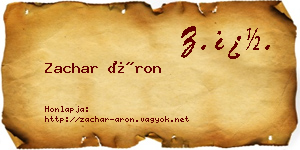 Zachar Áron névjegykártya
